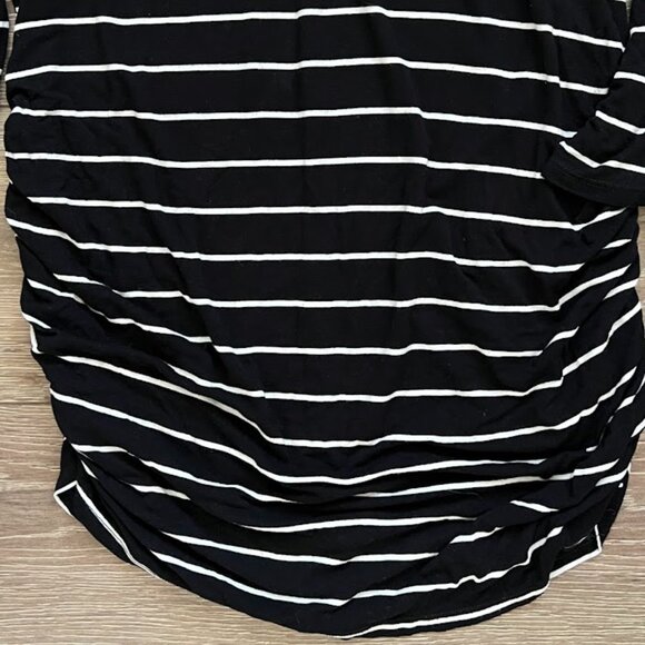 Jessica Simpson Maternity Black White 3/4 Sleeve Shirt Blouse Top Size Large - Picture 5 of 12